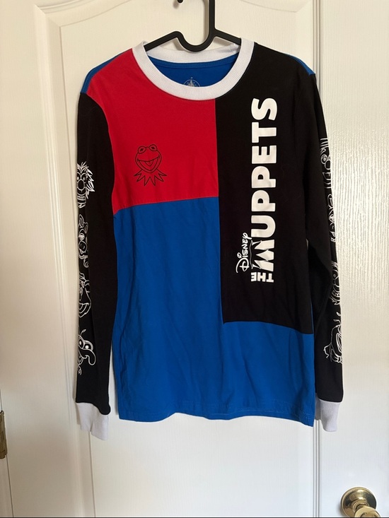 Disney Tops - Disney Parks Colorblock Muppets Long Sleeve Shirt - Blue/Red/Black